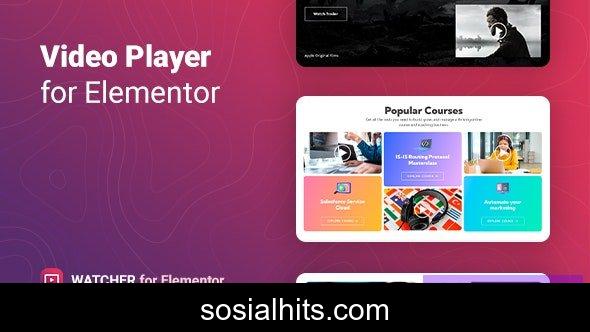 Watcher v1.0.9 - Flexible Video Player for Elementor