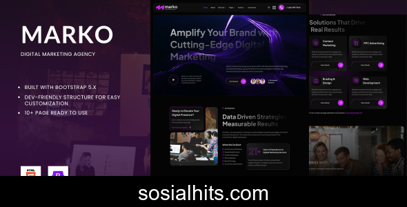Marko - Digital Marketing Agency HTML Bootstrap 5 Template