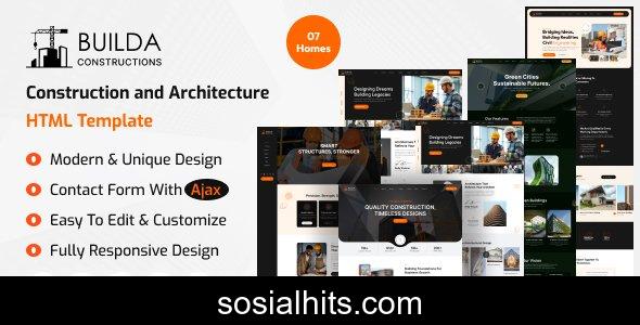 Builda - Construction Services & Architecture HTML Template
