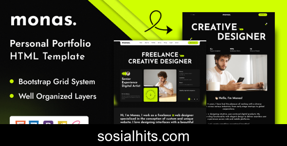 Monas - Personal Portfolio Html Template