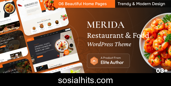 Merida v1.0.4 - Restaurant & Food WordPress Theme