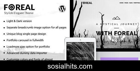 Foreal v3.0 - Director, Writer WordPress Theme