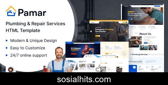 Pamar - Plumbing & Repair Service HTML Template