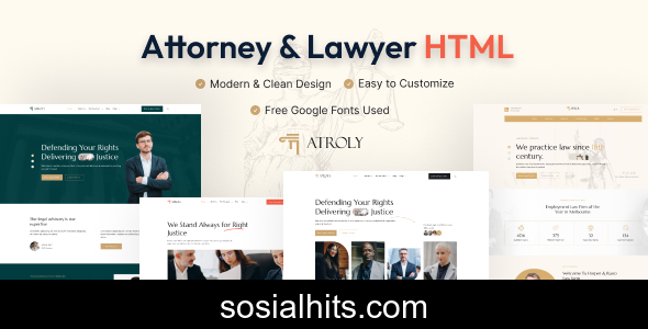 Atroly – Attorney & Lawyer HTML Template
