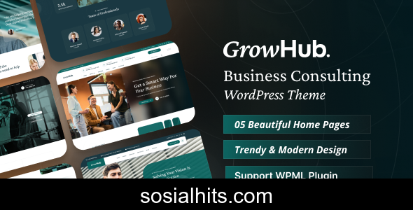 GrowHub v1.0.6 - Business Consulting WordPress Theme