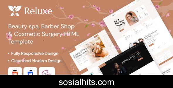 Reluxe - Beauty spa, Barber Shop & Cosmetic Surgery Html Template