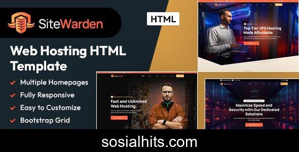 SiteWarden - Web Hosting HTML Template