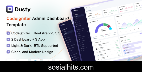 Dusty - Codeigniter Admin & Dashboard Template