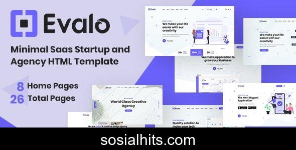 Evalo v1.0 - Minimal SaaS Startup & Agency Html Template
