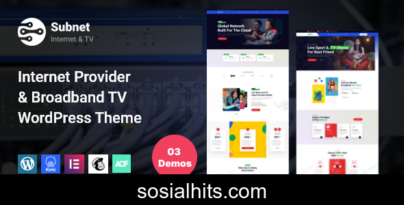 Subnet v2.0.0 - Internet Provider Broadband TV WordPress Theme