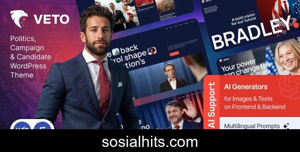 Veto v1.0 - Politics, Campaign & Candidate WordPress Theme