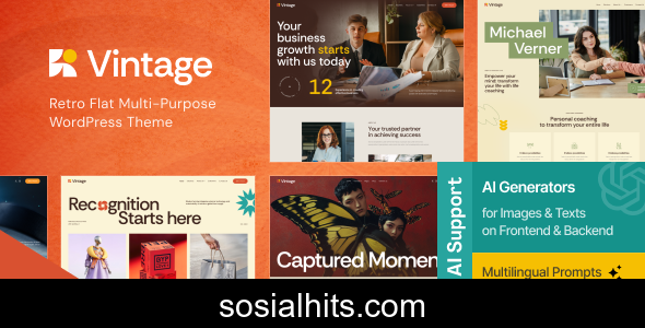 Vintage v1.0 - Retro Flat Multi-Purpose WordPress Theme