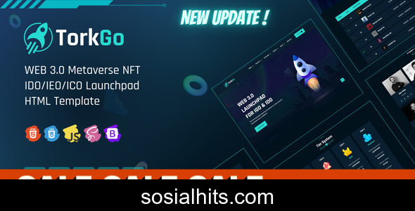 Torkgo - Web 3 Metaverse IDO,ICO, NFT Launchpad HTML Template