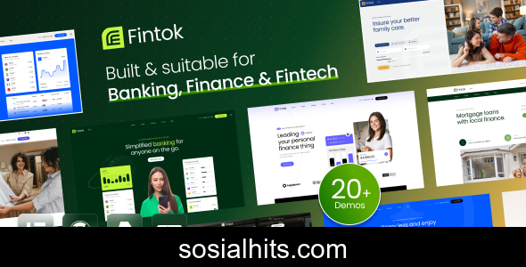 Fintok v1.0.0 - Banking Finance & Fintech WordPress Theme