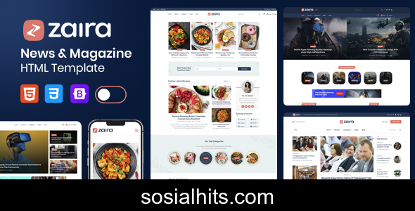 Zaira - News Magazine HTML Template + RTL
