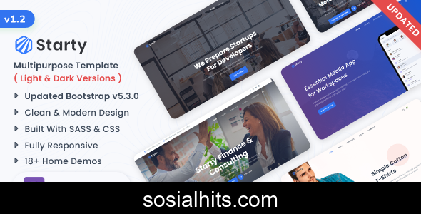 Starty v1.2 - Multipurpose Bootstrap 5 Landing Template