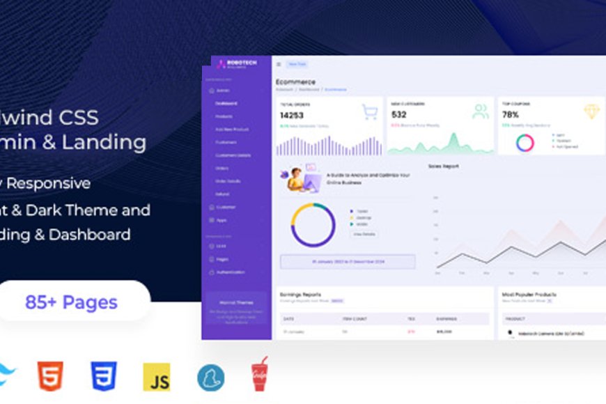 Robotech - Frontend & Backend Multipal Pages and UI kit