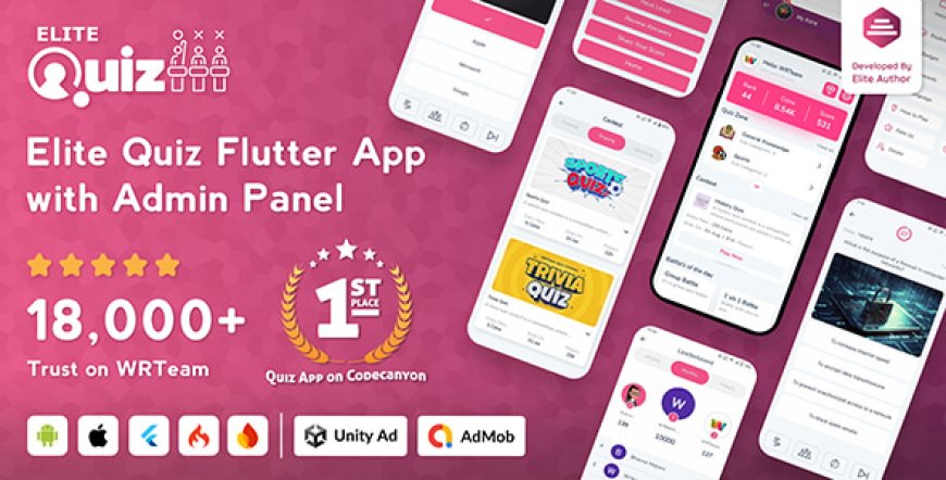 Elite Quiz v2.2.5 - Trivia Quiz - Quiz Game - Flutter Full App + Admin Panel