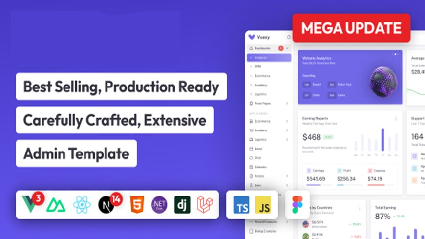 Vuexy - Vuejs, Nuxt, Next.js, HTML, Laravel, Asp.Net & Django Admin Dashboard Template