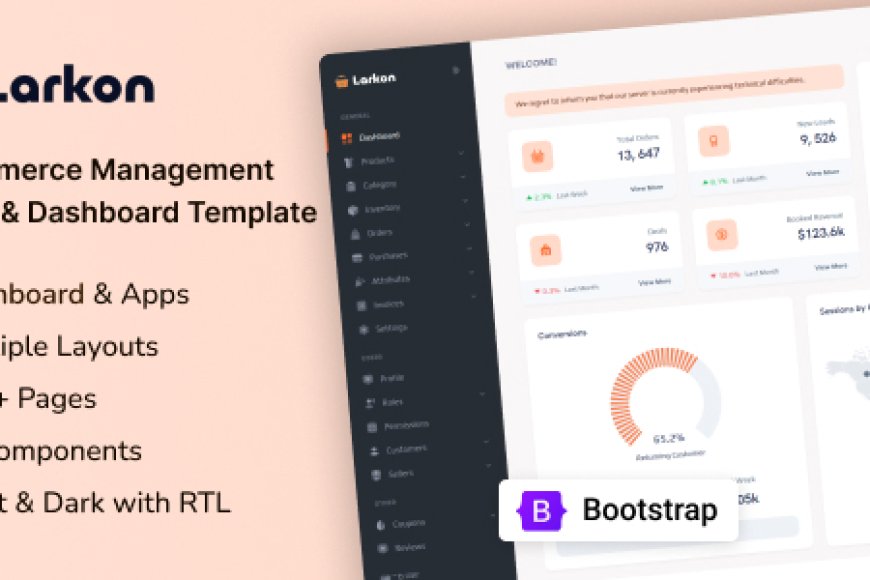 Larkon - Ecommerce Management Admin & Dashboard Template