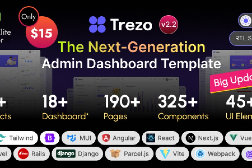Trezo v2.2.0 - Tailwind, Bootstrap, Material, React, Angular, Vue, Laravel ASP.net Admin Dashboard Template