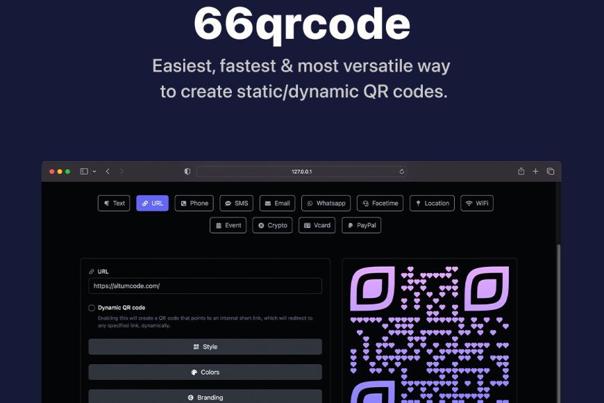 66qrcode v28.0.0 - Ultimate QR Code Generator & URL Shortener (SAAS)