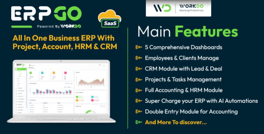 ERPGo SaaS v7.2 - All In One Business ERP With Project, Account, HRM & CRM