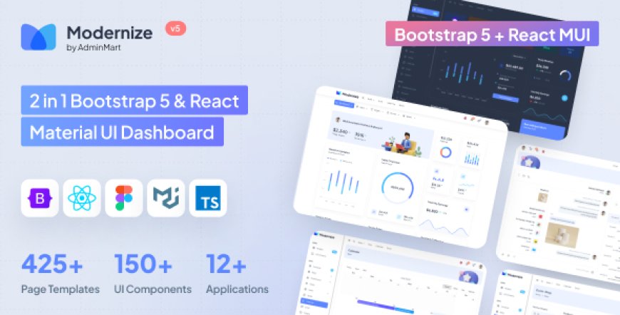 Modernize Bootstrap 5 & React MUI Admin template