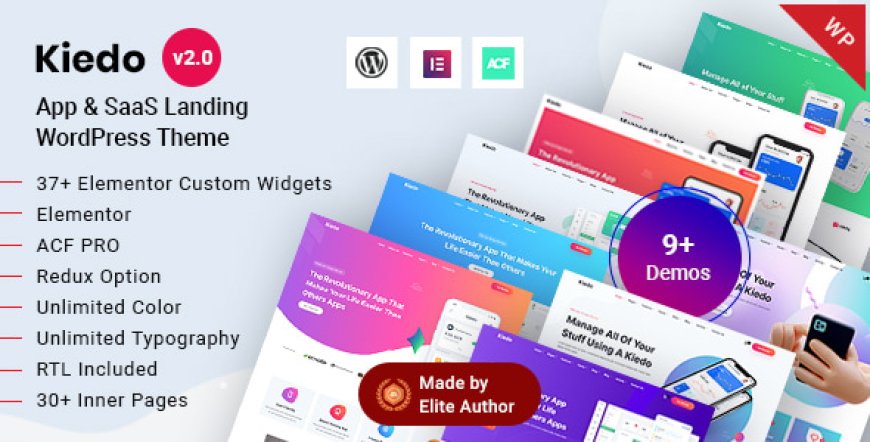 Kiedo v2.0 - App & SaaS Landing WordPress Theme