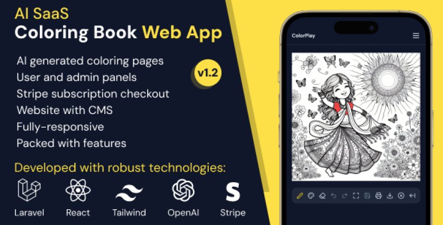 ColorPlay v1.1 - AI SaaS Coloring Book Web App