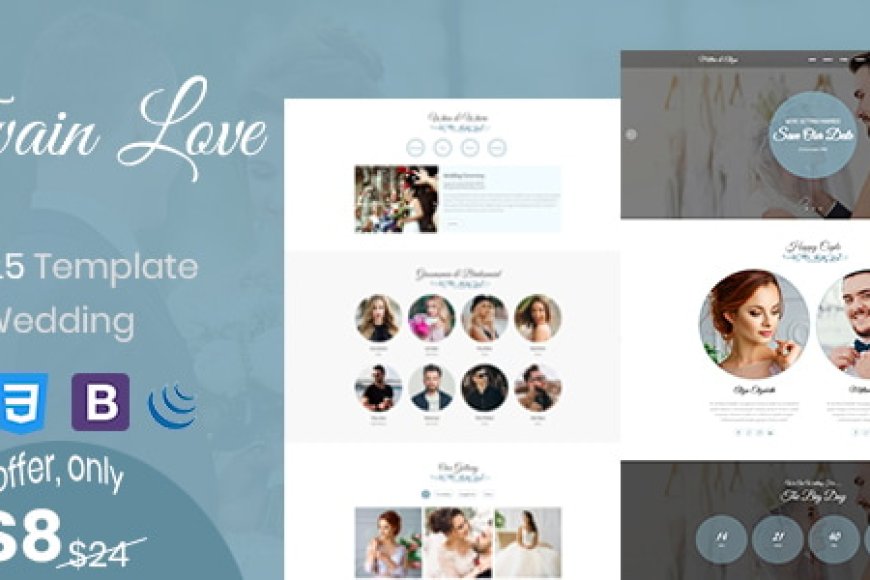 Twain Love - Responsive HTML5 Wedding Template