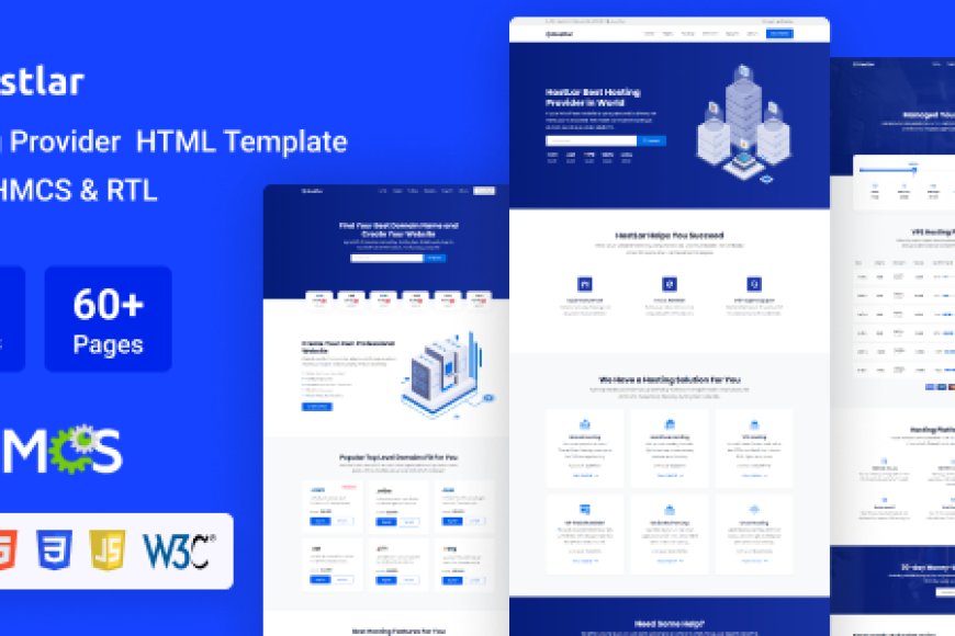 Hostlar v10.9.5 - Domain Hosting Provider HTML Template with WHMCS and RTL