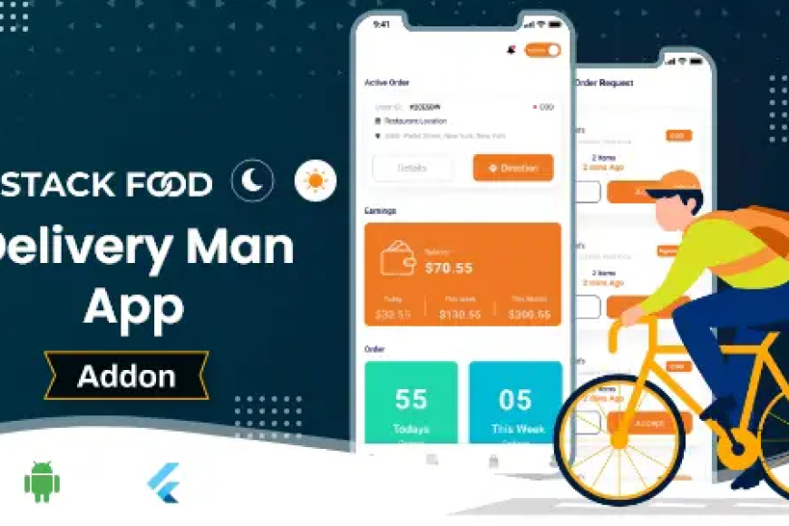 StackFood Multi Restaurant - Food Ordering Delivery Man App v8.0