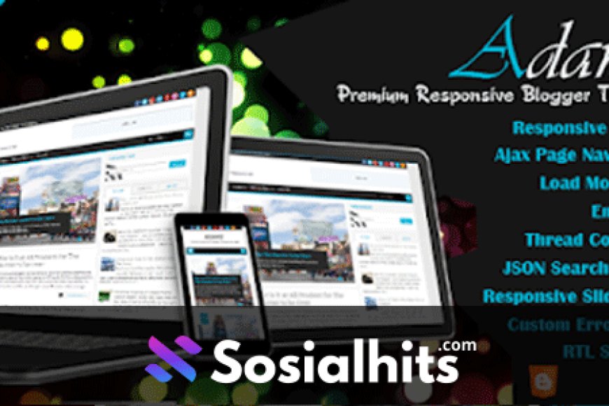 Free Download Premium Adamz Responsive Blogger Template