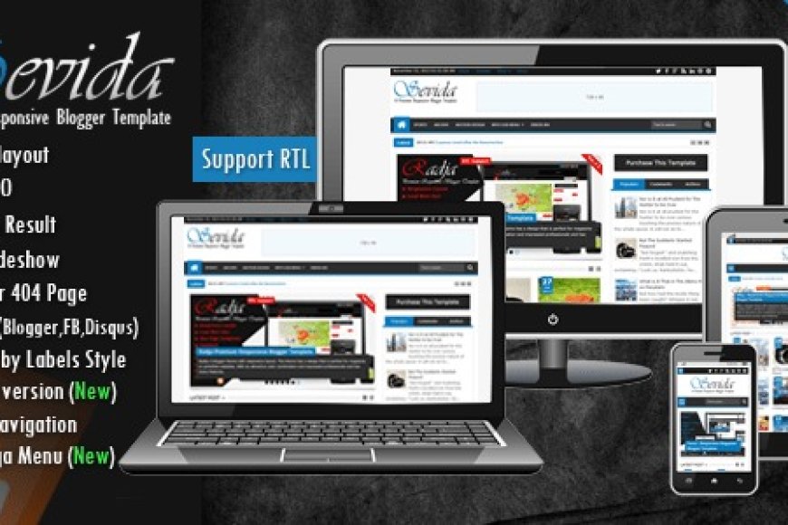 free download Sevida Blogger Template latest Version