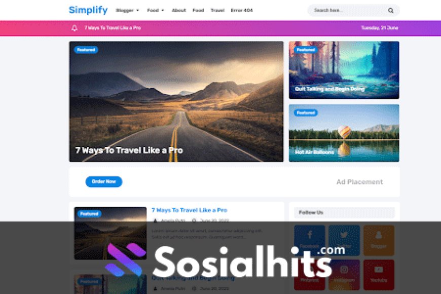 free download simplify blogger template latest Version