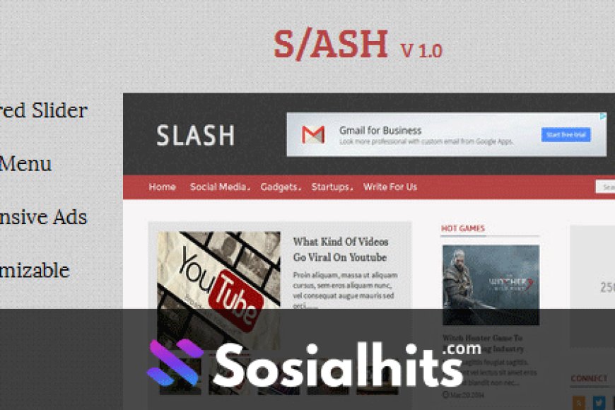 free download Slash - Tech Magazine Blogger Template