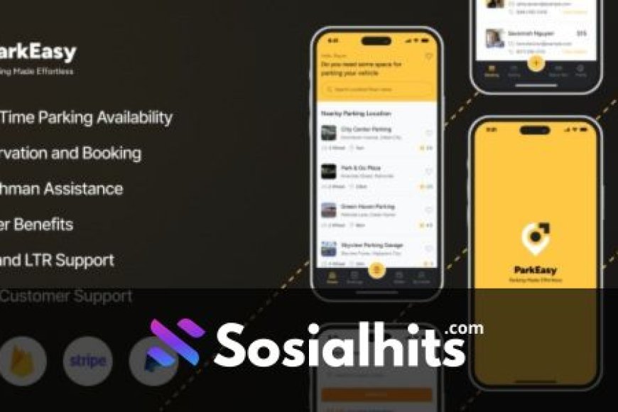 ParkEasy v1.0 - Flutter Complete Parking App - Parking spot Booking App with complete Soultion