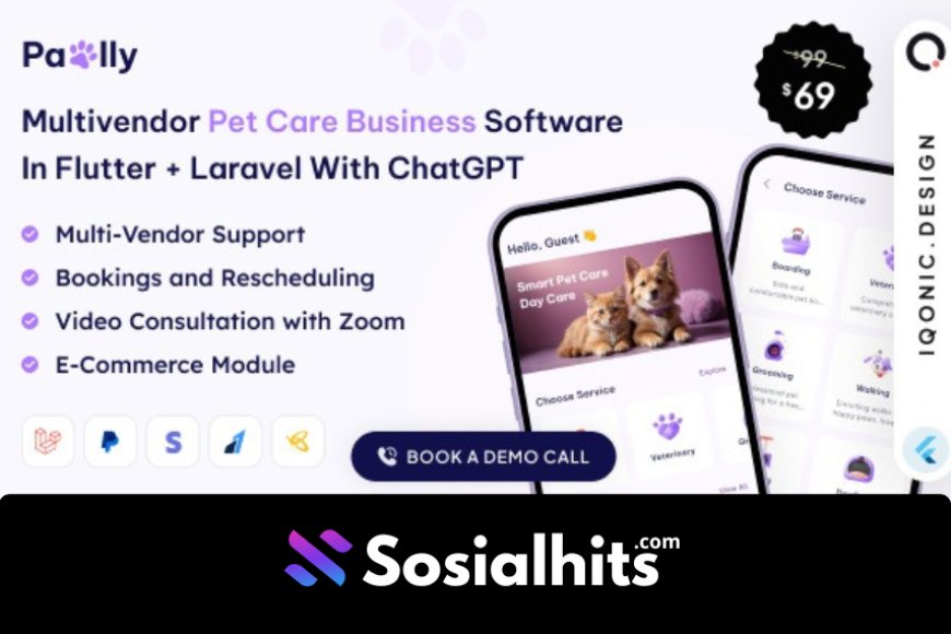 download Pawlly - Multivendor Pet Care Business Software in Flutter + Laravel with ChatGPT v2.2.6