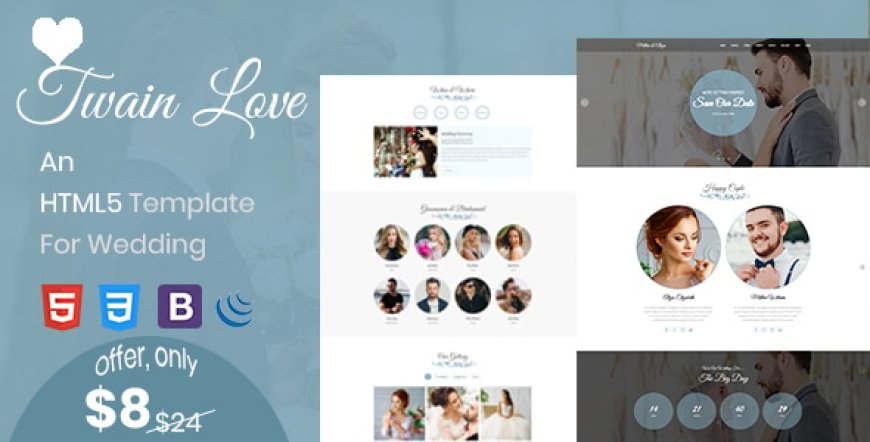 Twain Love - Responsive HTML5 Wedding Template