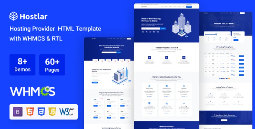 Hostlar v10.9.5 - Domain Hosting Provider HTML Template with WHMCS and RTL