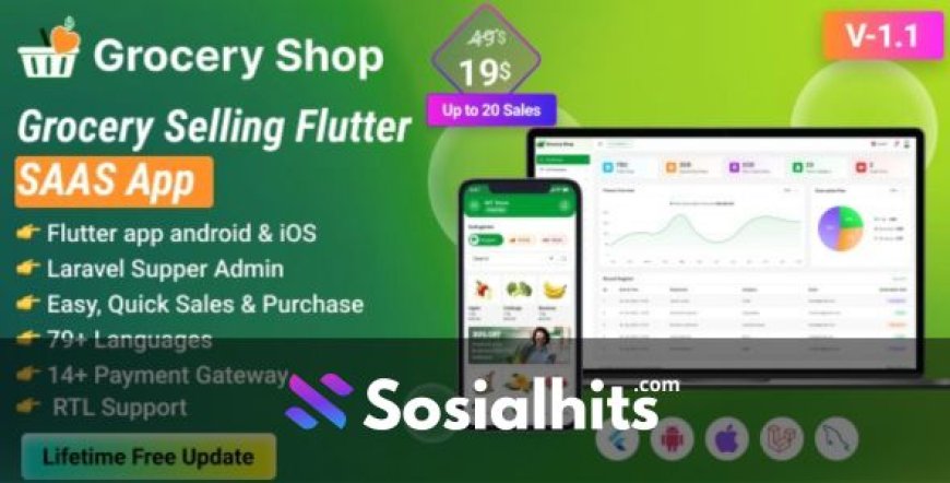 Grocery Shop v1.1 - Grocery Selling Flutter App with Admin panel SAAS