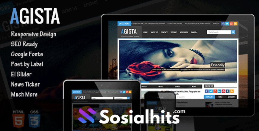 free download premium Agista Responsive Blogger Template