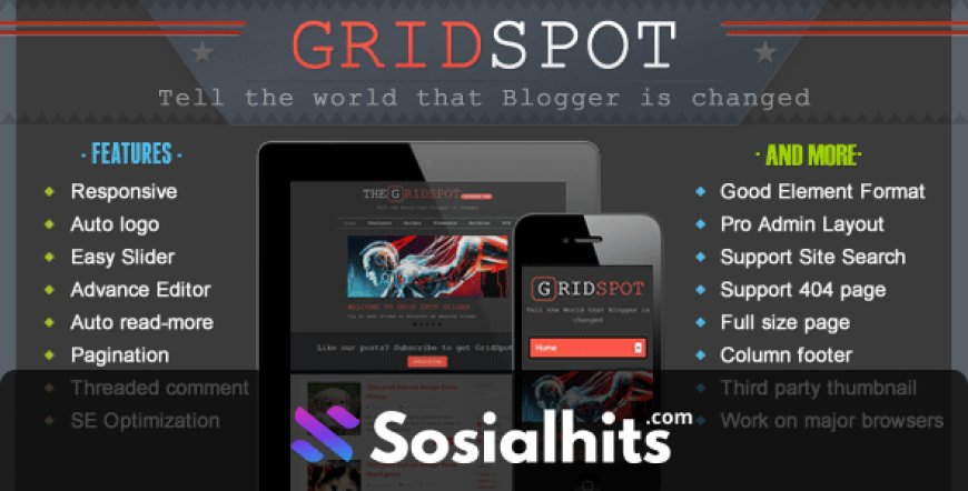 free download Grid Spot - Responsive Blogger Template