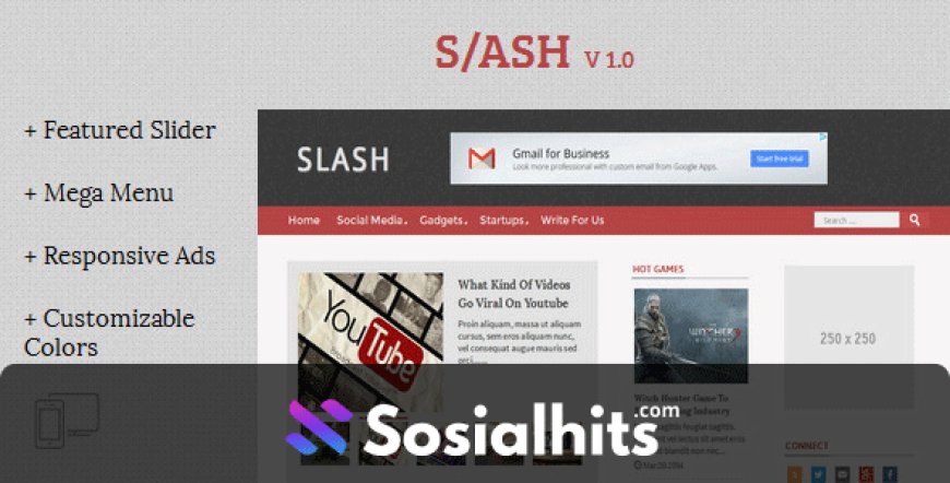 free download Slash - Tech Magazine Blogger Template