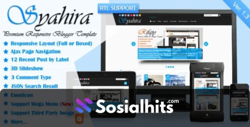 Syahira Responsive Blogger Template Free Download