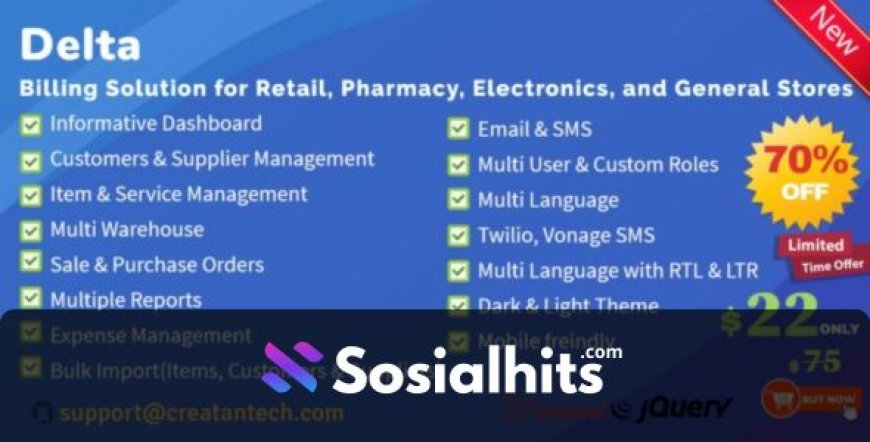 Delta v1.4 - Invoicing, POS, Billing & Inventory Management System with GST & CRM