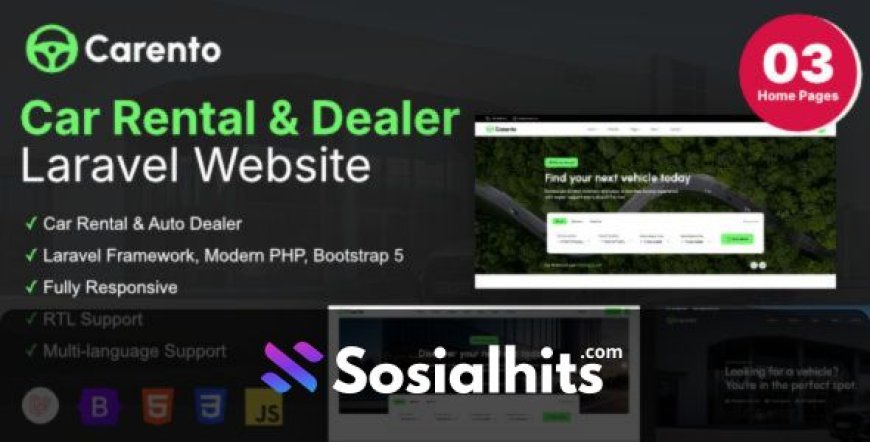 Carento v1.1.0 - Car Rental Booking Laravel System
