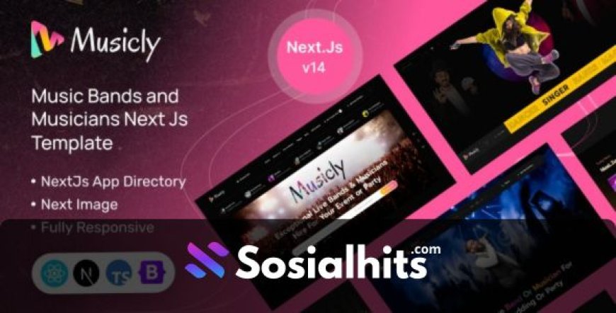 Musicly - Music Bands and Musicians Next Js Template