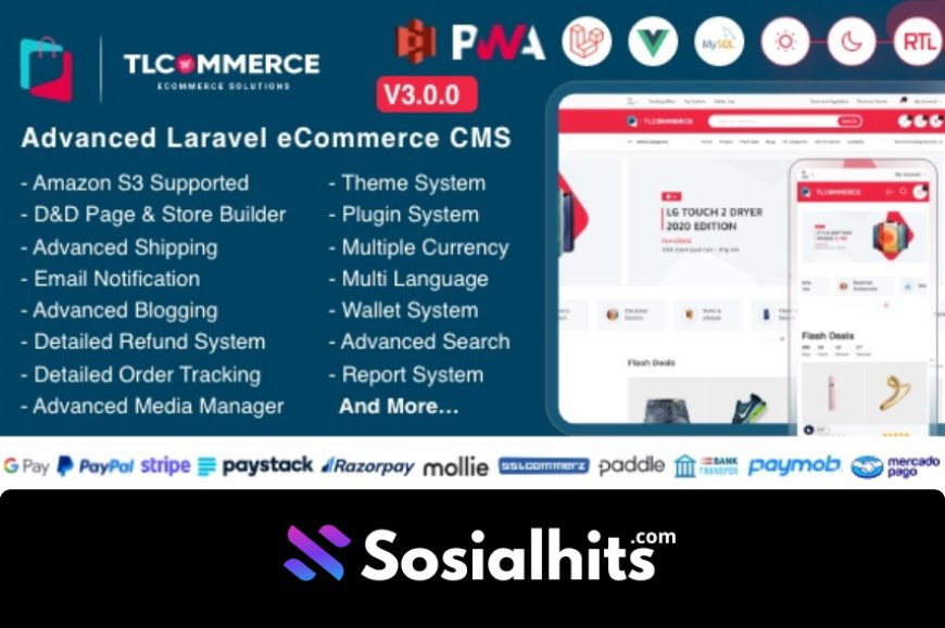 Download TLCommerce | Laravel & VueJS Powered Ecommerce CMS with PWA v2.2.0